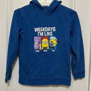 Kids Minions Graphic Hooded Sweatshirt